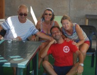 Gérard, Cat, Nadia et devant Carmine